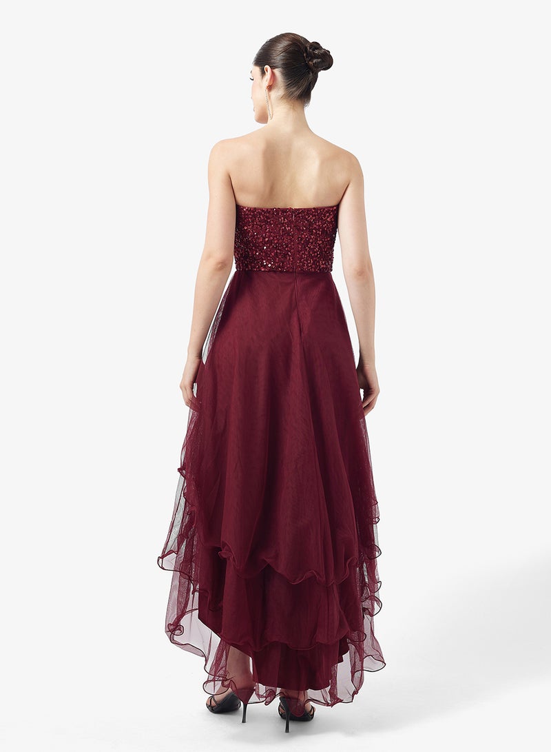 Little Mistress Embellished Bandeau Maxi Dress - Image 2